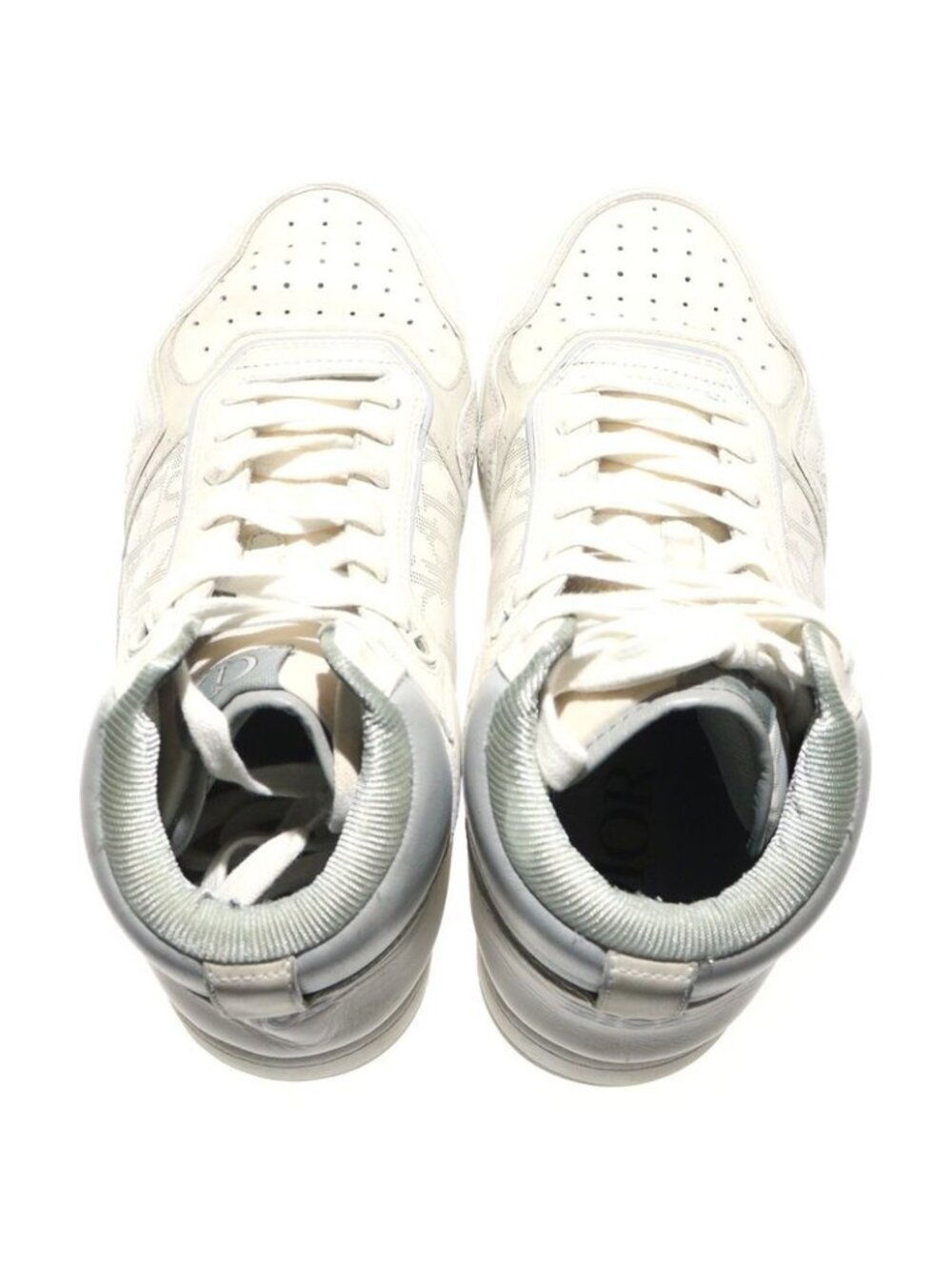 Dior Oblique High Cut Sneakers Shoes White Dc0421 - Picture 4 of 6